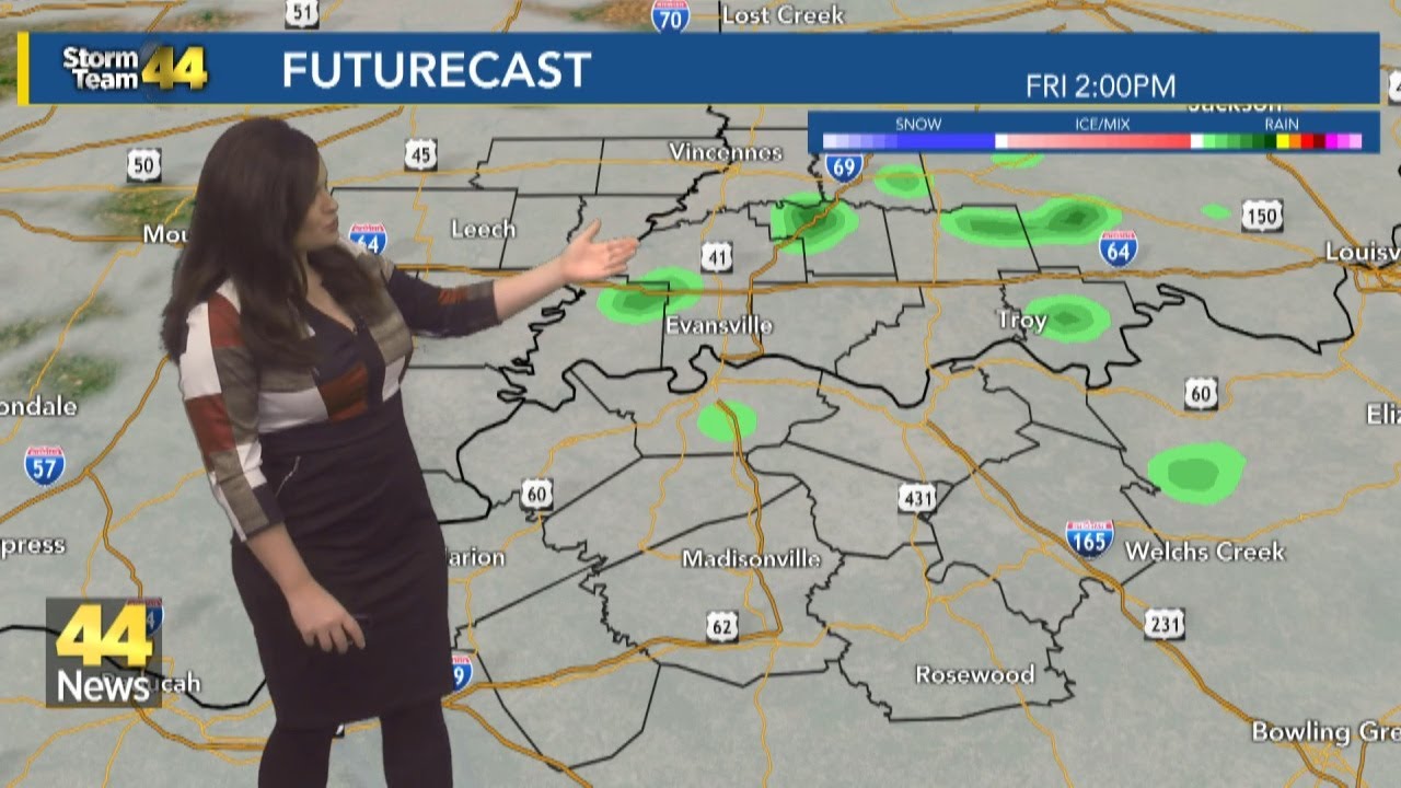 Scattered showers Friday with cool temperatures - YouTube