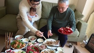 生後100日の赤ちゃんお家でお食い初め 高画質 Sony Hdr-Cx900で撮影