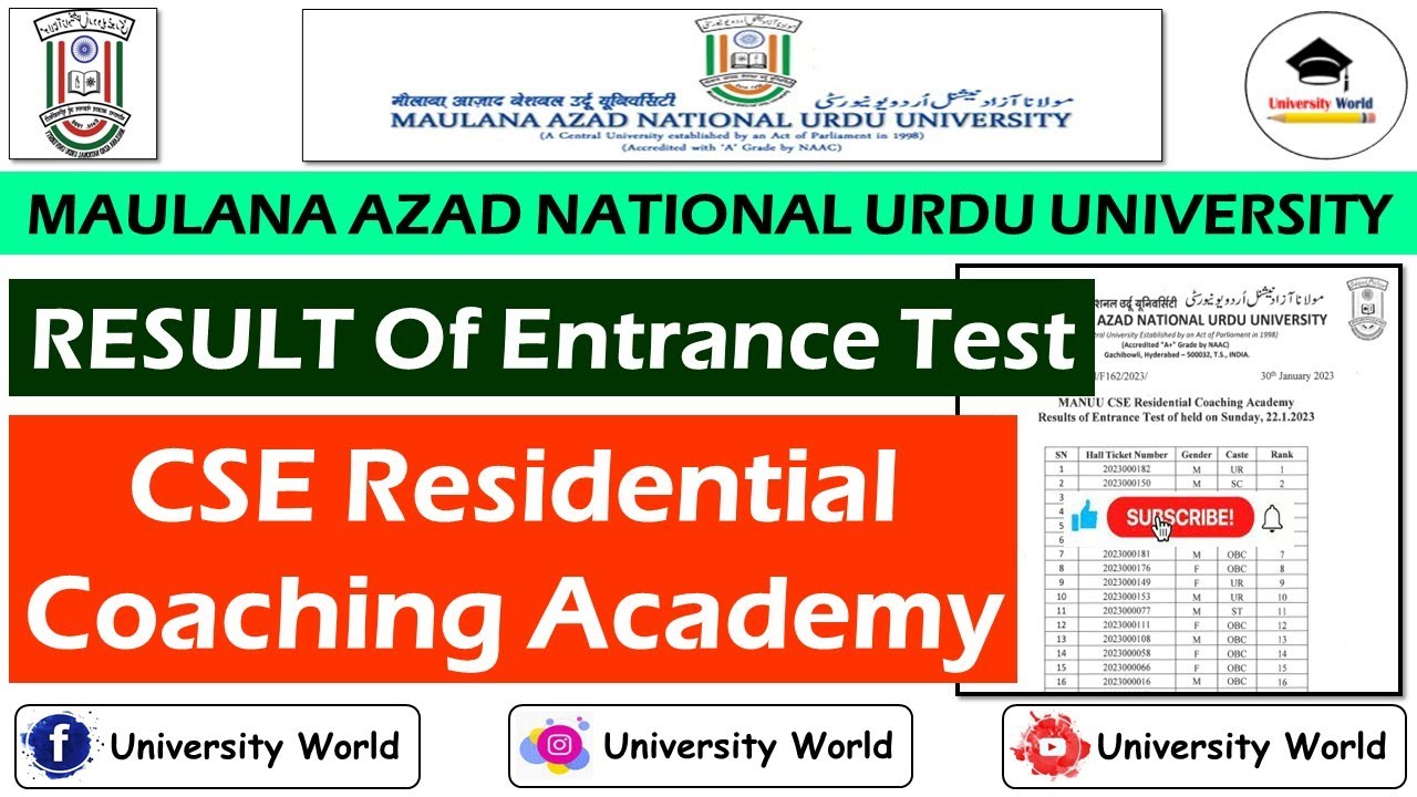CSE Residential Coaching Academy RESULT Of Entrance Test 2022 || CSE Result 2022 || 