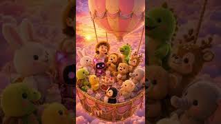 Fluffy Friends’ Magical Balloon Ride ✨🎈 #cutetoys #toyhouse #toys