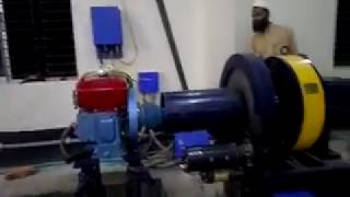 Testing an engine by eddy current daynometer