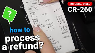CR260 Cash Register - How to Process Refund