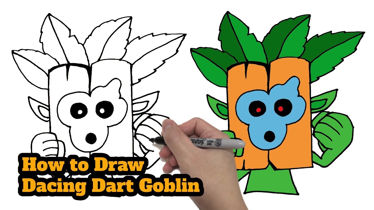 How to draw Dancing Dart Goblin | Clash Royale Emote Emoji