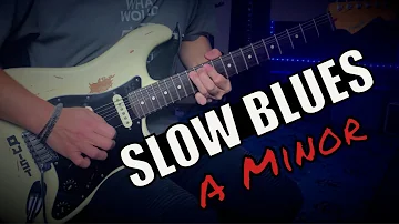 Super Slow Blues Jam | Sexy Guitar Backing Track - A Minor