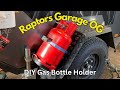 Overland trailer diy gas bottle holder  raptors garage