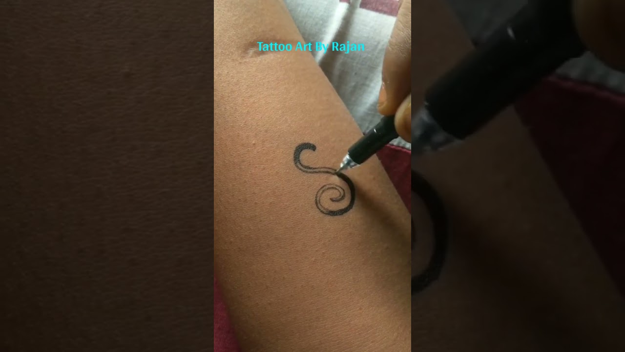 Temporary S Name Letter Tattoo 