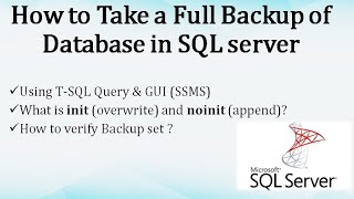 full backup in sql server || append & overwrite backup file || ms sql