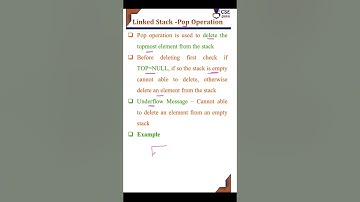Pop Operation using linked list #csegurushorts #stackoperations #stack #shortvideo #shorts #short