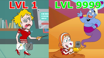 Save The Girl - GAMEPLAY THE GIRL VS ALADDIN WALKTHROUGH #3 LEVEL SOLUTIONS!