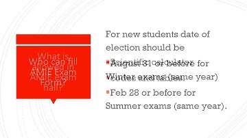 AMIE Exams: Frequently Asked Questions