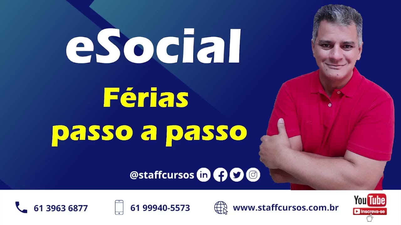AULÃO - Férias no eSocial passo a passo  #esocial #trabalho #departamentopessoal
