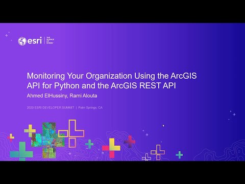Monitoring your Organization using the ArcGIS API for Python and the ArcGIS REST API
