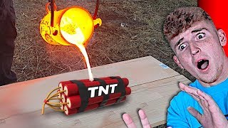 Guy Pours Lava On To... (REGRETS IT)