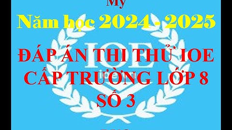 Đáp án thi thử IOE lớp 8 cấp trường - số 3 - năm học 2024 - 2025 (giao diện mới)