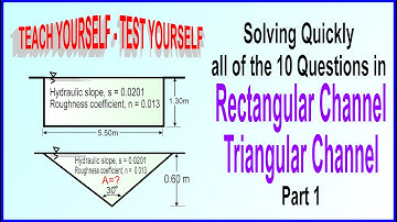 CIVIL ENGINEERING QUICK MENTAL CALCULATION REVIEW CENTER (Rectangular&TriangularChannelsPart1)
