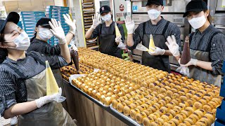 famous specialty bread that uses 1000 eggs every day  korean street food