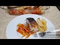 Запечена риба з овочами Як запекти коропа в духовці Delicious recipe of fish baked with vegetables