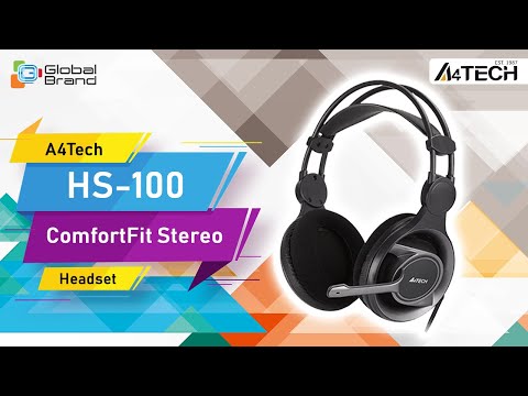 A4TECH HS-100 ComfortFit Stereo Headset | HeadPhone | Global Brand Pvt Ltd