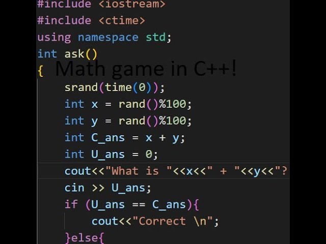 Simple Math Game using C++ with Source Code🦛 Desvende a diversão nos ...