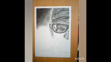 Hyper realistic old man sketch