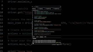 Day-9 Selenium with Python Series' using the actionchains in that the mouse hower method #selenium