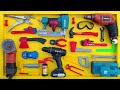 Collection of Repair Tools, Electric Drill, Electric Saw, Hammer With Wriench, Pliers, Hacksaw