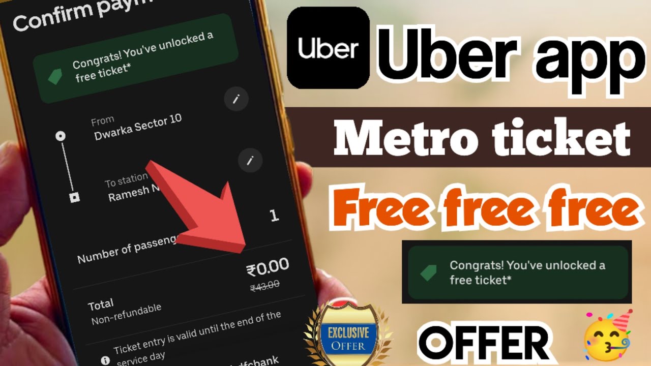 Uber free metro ticket offers | free metro ticket | metro ticket free ...
