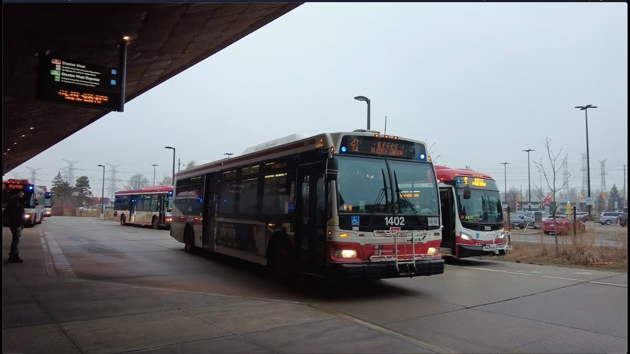 TTC 41 Keele Bus Ride #1402 from Pioneer Vilage Stn to Finch West Stn (March 2nd, 2024)