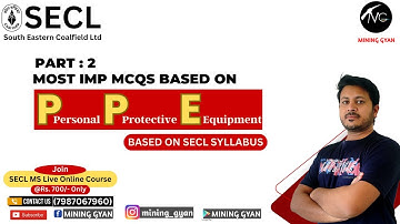 SECL MS Exam Expected MCQs Part 2 based on Personal Protective Equipment/PPE/By Devendra Sir