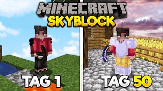 Ich habe 50 TAGE Minecraft SKYBLOCK überlebt und DAS ist passiert!