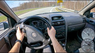 1998 Opel Astra G (1.6 16V 101 HP) | POV Test Drive #735 Joe Black