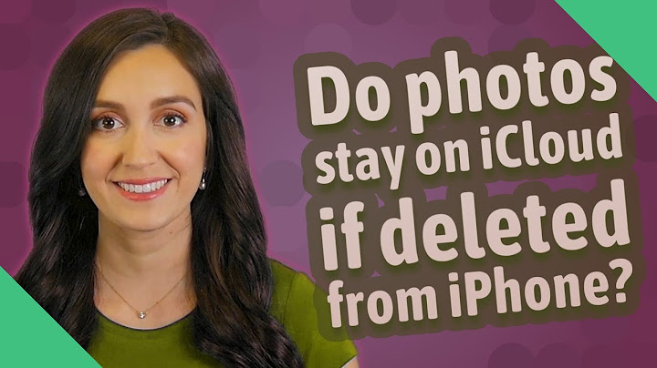 Do photos get deleted from icloud when deleted from phone