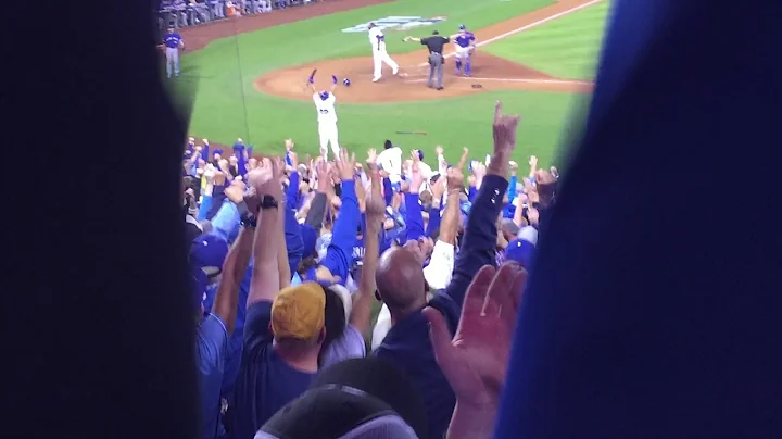 KC Royals 2015 ALCS Game 6 vs Blue Jays Hosmer singles scores Rios from first