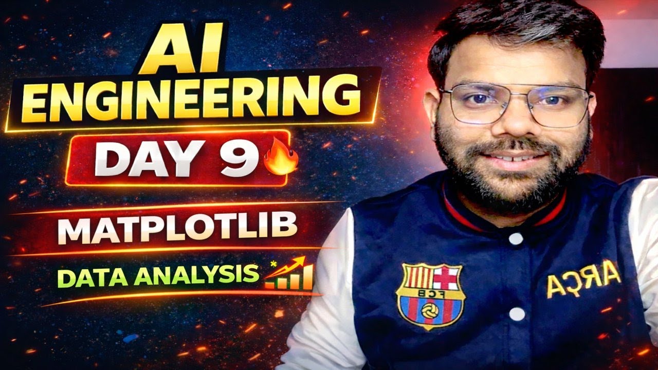 AI Engineering Day 9 🔥 | Matplotlib for Data Visualization | AI & ML Graphs Explained