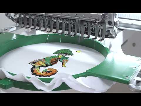Machine à broder deux-têtes 15 aiguilles Maison Broderie - Rapidité et précision