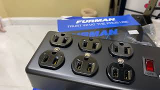 FURMAN SS-6B PRO PLUGS La Mejor Tira Supresora de Sobretensiones de 6 salidas con EVS