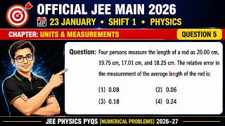 Fastest Method to Solve Relative Error Questions | Official JEE Main 2026 PYQ