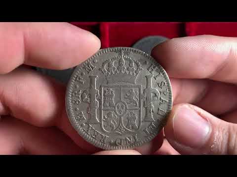 Spanish colonial 8 reales coins