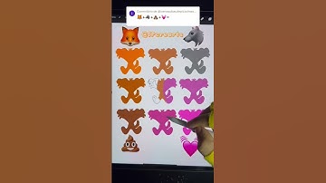 🦊🐺💩💓💛🧡❤️💚Emoji Color Mixing Palette The Smiling Critters | Poppy PlayTime #satisfying #colors