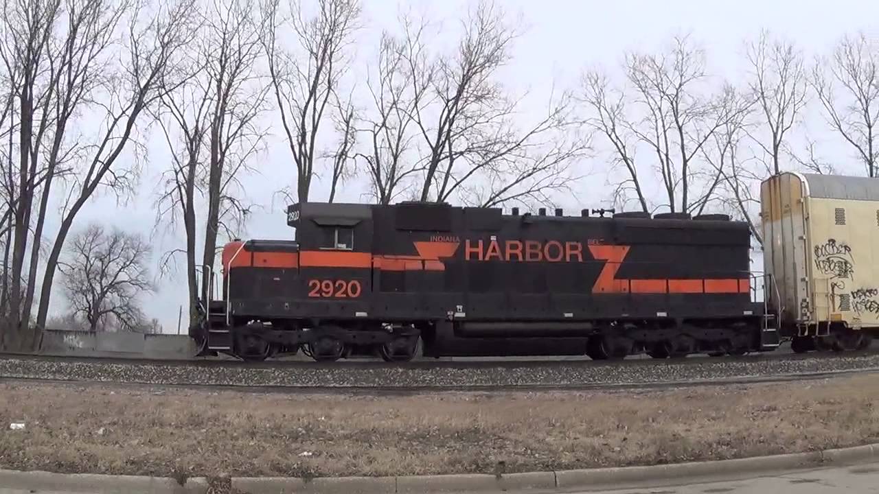 A few trains, including IHB SD20, at Gibson Yard 1/31/15