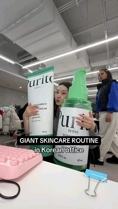 Office skincare routine gone crazy👀skin is happier with giant skincare✨