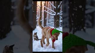 Snowball Fights & Furry Friends – Winter Joy at Its Purest #cute #dog #pets #dogbreed #funny