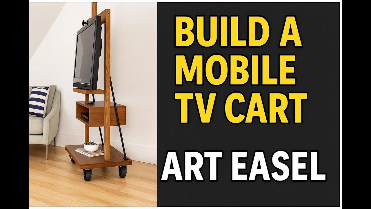 Build a Stunning DIY Mobile TV Cart | Easel-Inspired Design That Turns Heads!