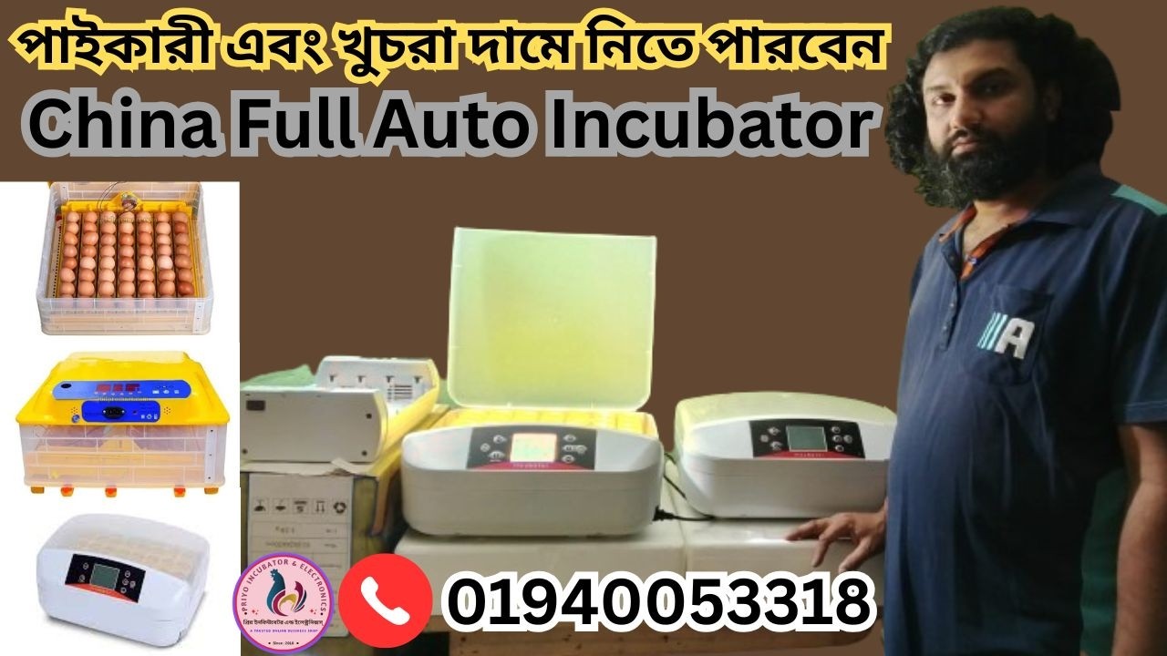 China Full Auto Incubator || চায়না অটো ইনকিউবেটর ২৪/৩২/৫৬/৯৬/১১২পিস ডিম ক্যাপাসিটির || 01940053318