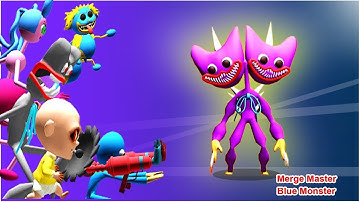 Merge Master Blue Monster Battle Run: Funny Gameplay (iOS,Android) Part 6