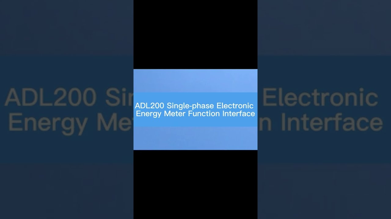 Acrel Electric | Press Up Key Function Interface of Single Phase Energy Meter ADL200