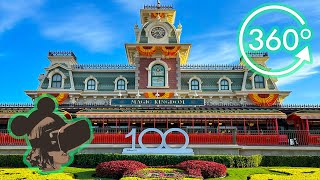 360º Camera Tour Around Magic Kingdom at Walt Disney World on an Early August Morning. 2023