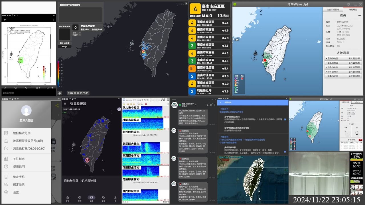 台灣地震監視 | Taiwan Earthquake Monitoring | 🏠: 桃園市新屋區 Xinwu District, Taoyuan