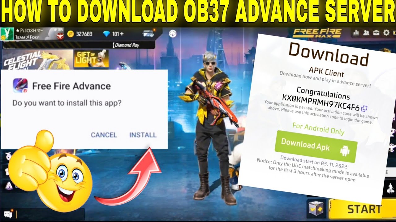 How To Download Free Fire Advance Server 2022 Free Fire Advance Server OB37 OB37 Advance