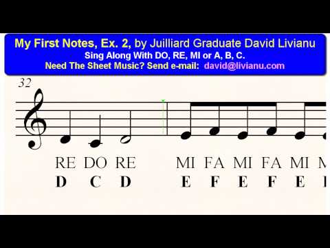 David Livianu was born and educated in Bucharest, Romania; he received his Masters in Music degree from the Juilliard School in New York City in 1982. He studied composition under Professor Milton Babbitt, with a full scholarship. He specializes in ear-training and sight-singing with an emphasis on the development of absolute and relative pitch, commonly known as perfect pitch. Currently he lives with his family in Brooklyn, New York. The exercises offered can be used by anyone that has an interest in developing a musical ear; by listening and singing along you will be able in a short period of time to start distinguishing between the various notes and also the distances between the notes. The exercises start from the rudimentary steps of learning the 7 notes to complex combinatorial patterns of intervals, 3, 4, 5, and 6 note chords, encompassing the Major and minor scales from no sharps and no flats, to 7 sharps and 7 flats. The key to success is daily practice and personal participation. If you would like a list of all the exercises + a printed copy of the sheet music for this and other exercises, send an e-mail to david@livianu.com